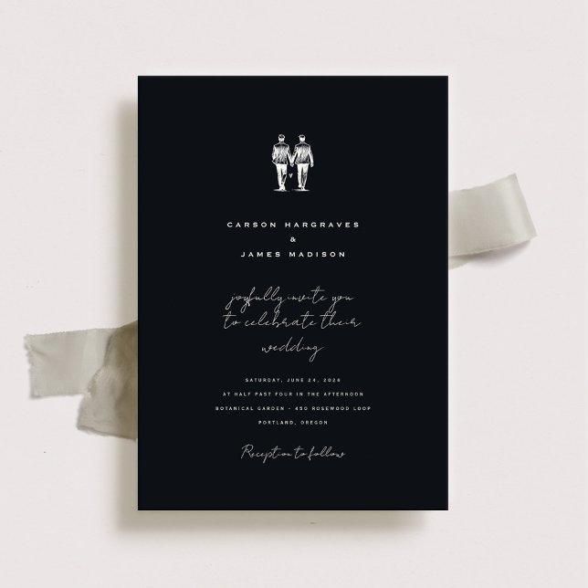 Invitación a la boda de Langley Dos Grooms (Subido por el creador)