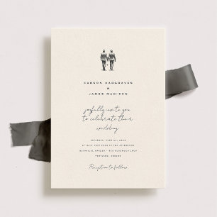 Invitación a la boda de Langley Dos Grooms