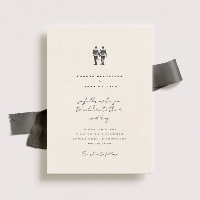 Invitación a la boda de Langley Dos Grooms (Subido por el creador)