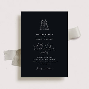 Invitación a la boda de Langley Dos novias