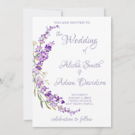 Invitación a la boda de Lanvender Bouquet