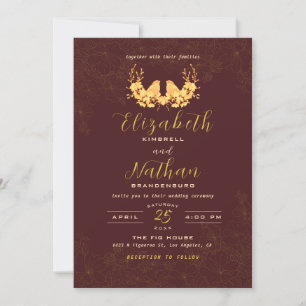 Invitación a la boda de las Aves Doradas Borgoñona