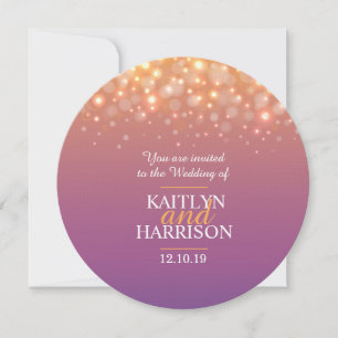 Invitación a la boda de las burbujas chispas de ch