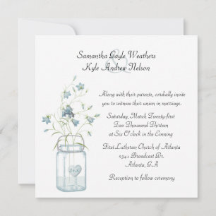 Invitación a la boda de las campanas azules de Bon
