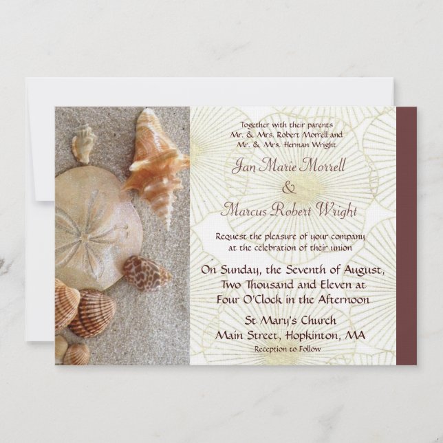 Invitación a la boda de las conchas marinas (Anverso)