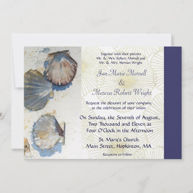 Invitación a la boda de las conchas marinas (Anverso)