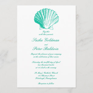 Invitación a la boda de las conchas marinas de Aqu