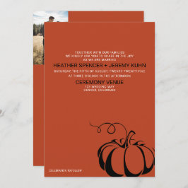 Invitación a la boda de las especias de calabaza c