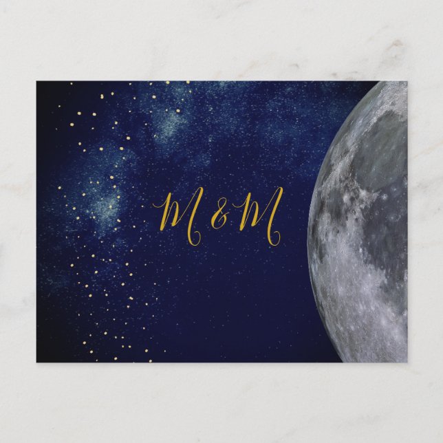 Invitación a la boda de las estrellas de la luna d (Anverso)