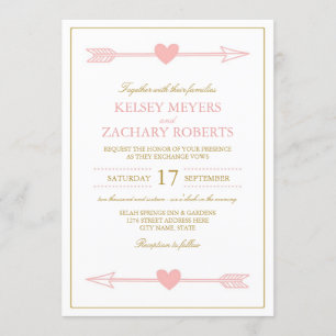 Invitación a la boda de las flechas con encanto / 