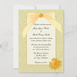Invitación a la boda de las flores amarillas