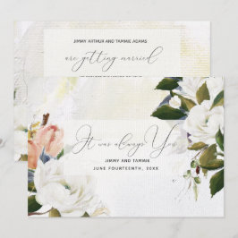 Invitación a la boda de las flores de aceite pinta