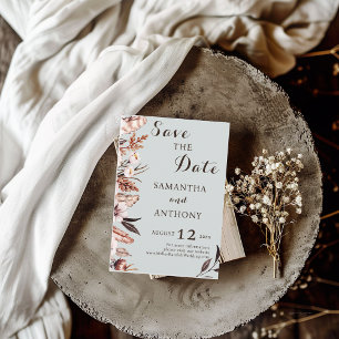 Invitación a la boda de las flores de acuarela sil