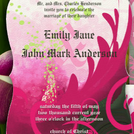 Invitación a la boda de las flores de Cala Lily
