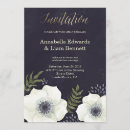 Invitación a la boda de las flores de la noche de