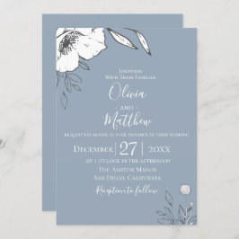 Invitación a la boda de las flores de la pradera a