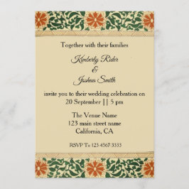 Invitación a la boda de las flores de Mandala