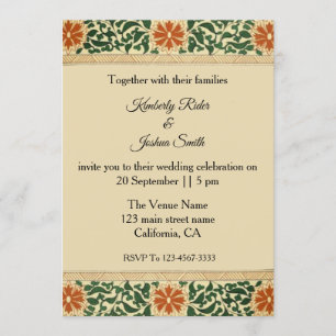 Invitación a la boda de las flores de Mandala