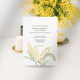 Invitación a la boda de las flores de Mimosa