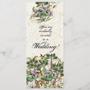 Invitación a la boda de las flores de orquídeas de