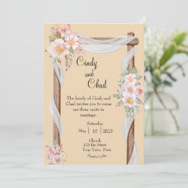 Invitación a la boda de las flores de primavera