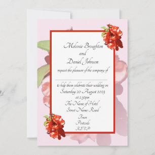 Invitación a la boda de las flores de quinceañera