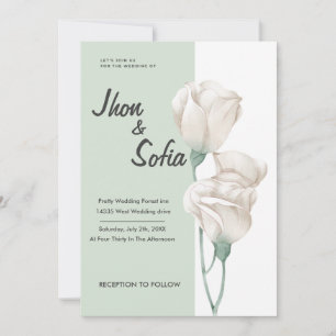 Invitación a la boda de las flores de tulipano bla