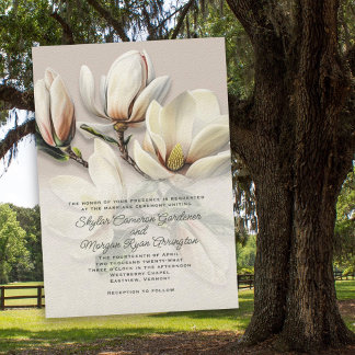 Invitación a la boda de las flores del sur de Magn