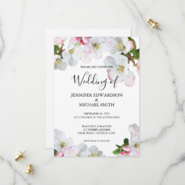 Invitación a la boda de las flores rusas de color