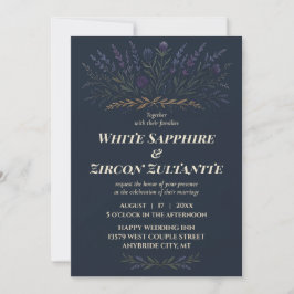 Invitación a la boda de las flores silvestres de m