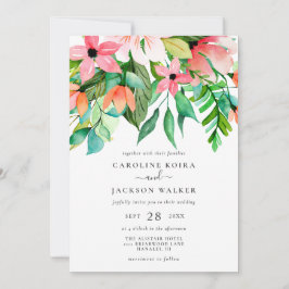 Invitación a la boda de las flores tropicales