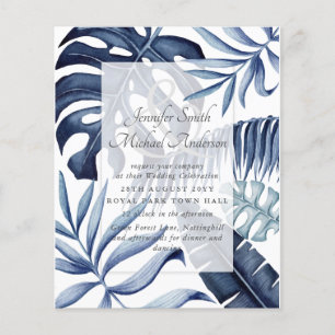 Invitación a la boda de las hojas azules de la med