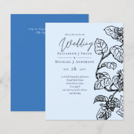 Invitación a la boda de las hojas de jardín botáni