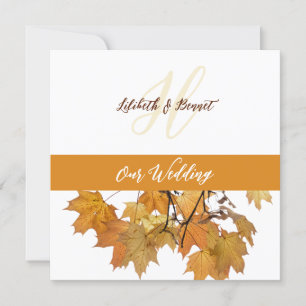 Invitación a la boda de las hojas de otoño