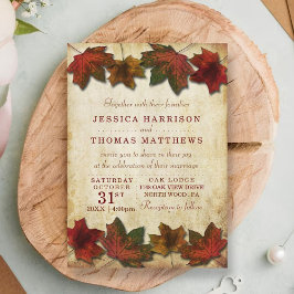 Invitación a la boda de las hojas de otoño