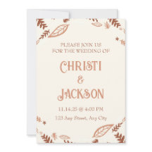 Invitación a la boda de las hojas de otoño