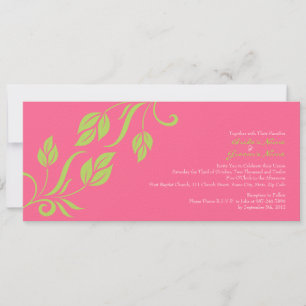Invitación a la boda de las hojas florales de limó