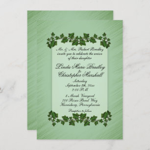 Invitación a la boda de las hojas verdes