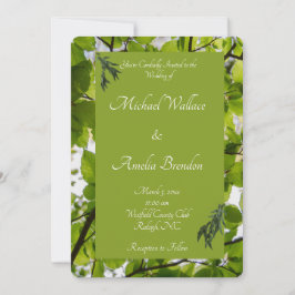Invitación a la boda de las hojas verdes