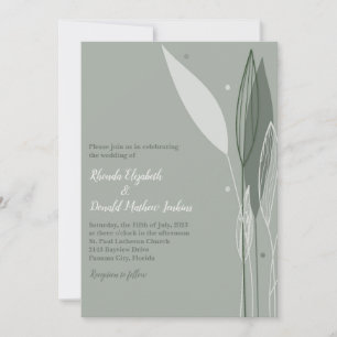Invitación a la boda de las hojas verdes silenciad
