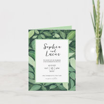 Invitación a la boda de las hojas verdes singulare