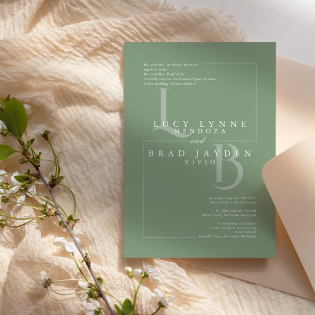 Invitación a la boda de las iniciativas geométrica (Subido por el creador)