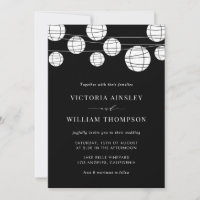 Invitación a la boda de las linternas de papel bla