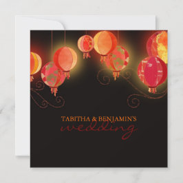 Invitación a la boda de las linternas de papel de