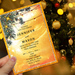 Invitación a la boda de las luces antebrazo rustic