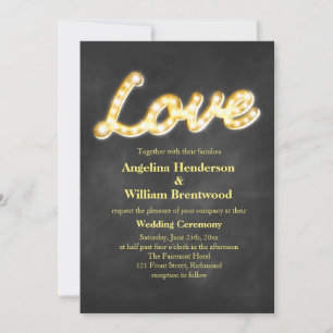 Invitación a la boda de las luces de marquesina de
