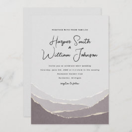 invitación a la boda de las montañas de papel rojo