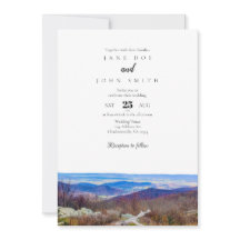 Invitación a la boda de las montañas de Virginia