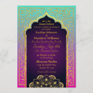 Invitación a la boda de las noches de Bollywood en