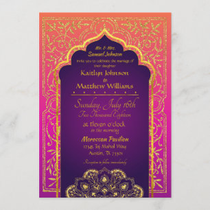 Invitación a la boda de las noches de Bollywood en